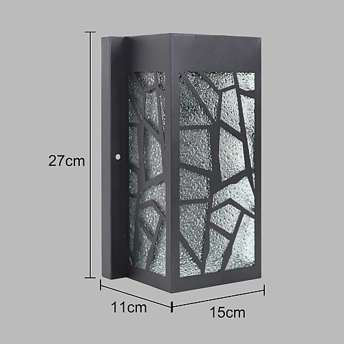 كشاف بوابة جداري غطاء لون اسود