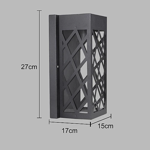 كشاف بوابة جداري غطاء لون اسود