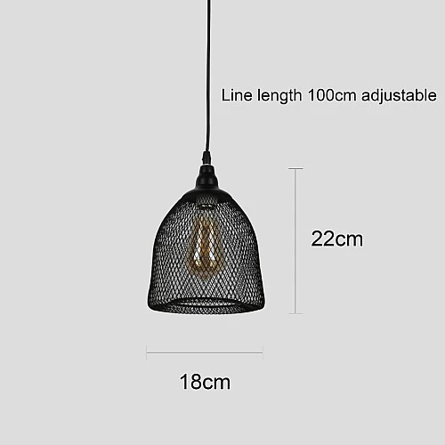 علاقي مودرن مفرد اسود E27