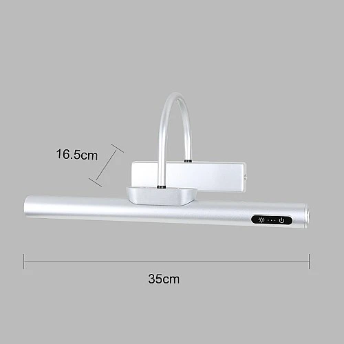  منتج ابليك حائط تعمل بطارية جرم فضي لون الانارة 3 اضاءات 5 واط-BA/W3000/SL+3CO