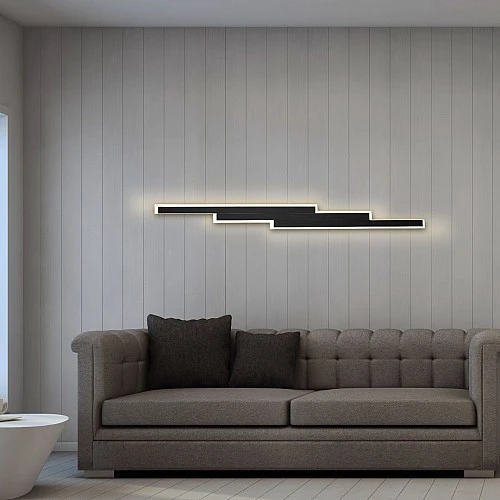 ابليك حائط جداري مودرن اسود لون الانارة 3اضاءات 42 واط طول 100