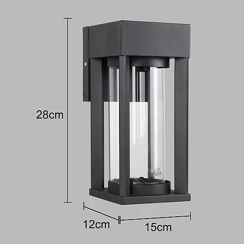 كشاف بوابة جداري غطاء لون اسود
