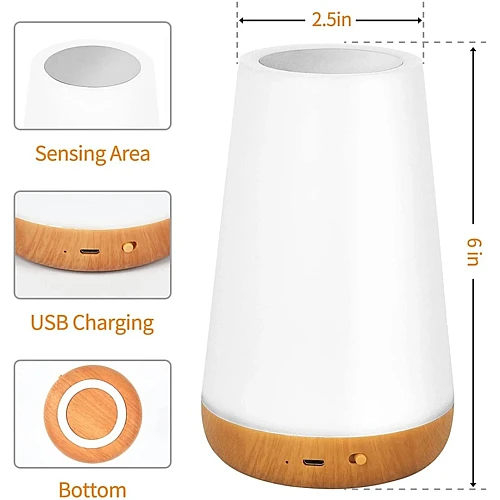 ابجورة بطارية تعمل باللمس متعددة الألوان مع منفذ USB ابجورة بطارية تعمل باللمس متعددة الألوان مع منفذ USB