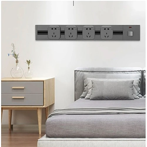 مجرى لطش ظاهر متعدد الافياش القابلة للإضافة والإزالة لون فضي طول 80 سم توفل