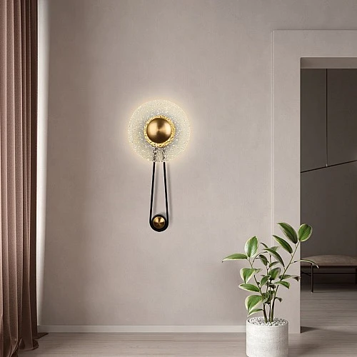 ابليك حائط جداري مودرن اسود مع3اضاءات 5 واط مفرد