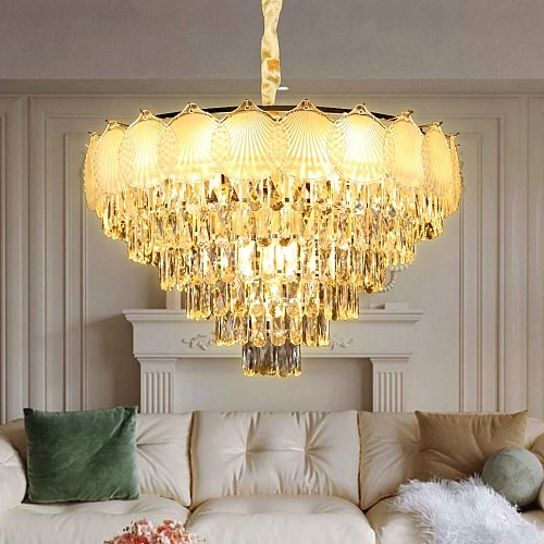 نجف مودرن ذهبي قطر 80 E14*16L سم