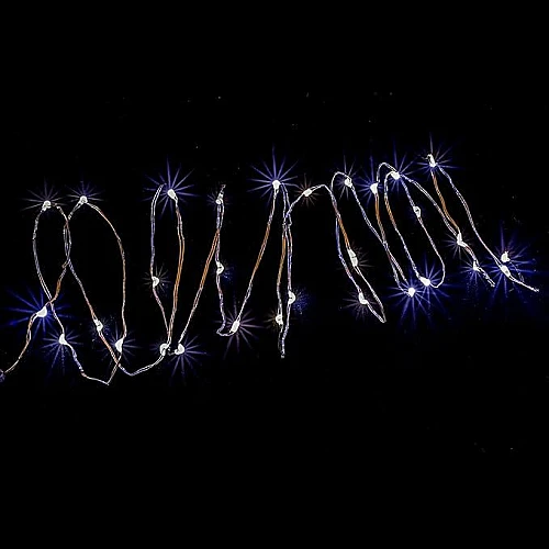 أضواء LED صفراء تعمل بالبطارية 2 متر