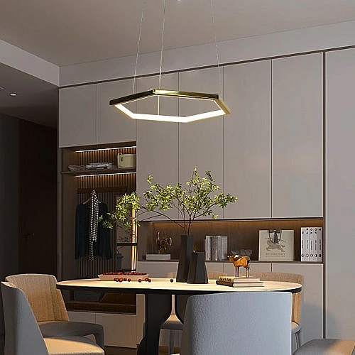 نجف مودرن ذهبي اصفر 20 واط قطر 40 سم