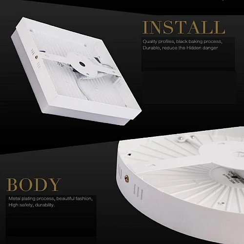 كشاف لطش ليد بنل لون الانارة شمسي كريمي 30 سم 40 واط