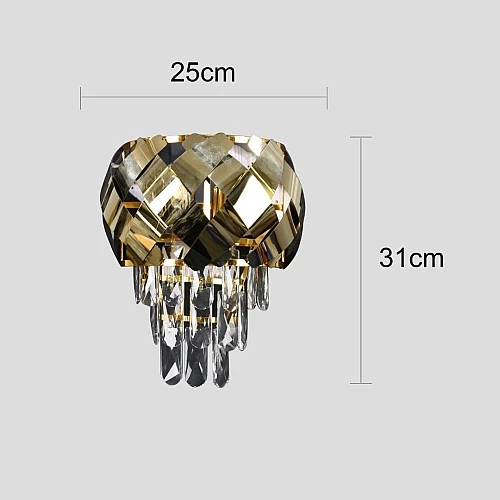 ابليك حائط جداري مودرن ذهبي E14*2L