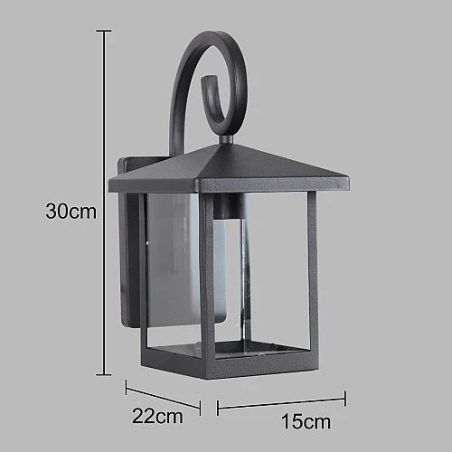 كشاف بوابة جداري غطاء لون اسود