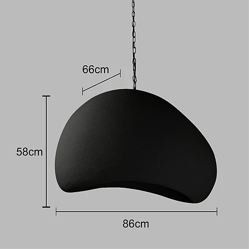 علاقي مودرن اسود E27*1L قطر 80 سم