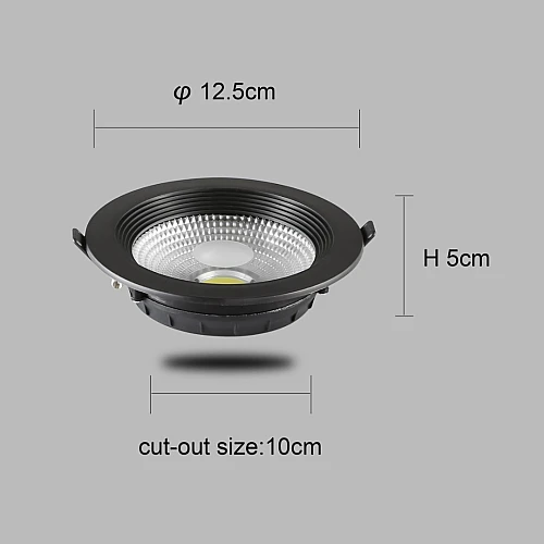 كشاف سبوت لايت اسود لون الانارة شمسي كريمي 10 سم 10 واط