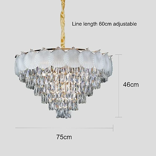 نجف مودرن ذهبي قطر 80 E14*16L سم