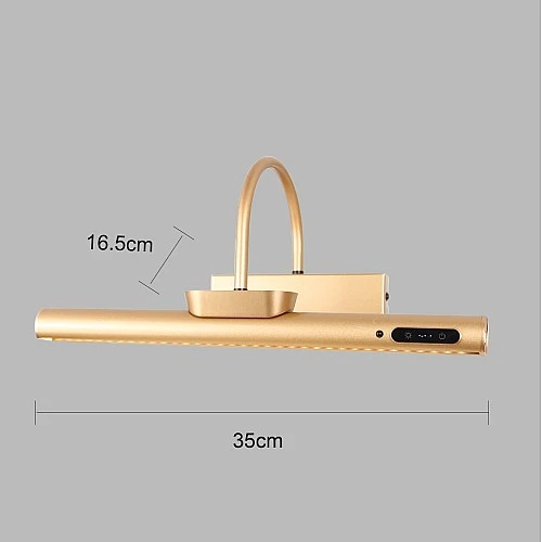  منتج ابليك جداري تعمل بالبطارية شحن لون ذهبي لون الانارة 3 اضاءات 5 واط-BA/W3000/GD+3CO