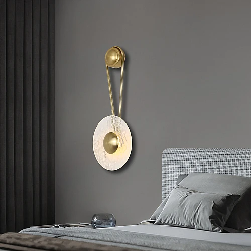 ابليك حائط جداري مودرن زيتي لون الانارة 3اضاءات 5 واط