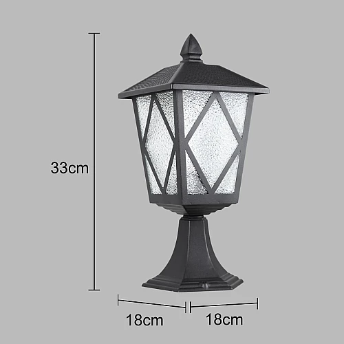 فانوس جلاسي غطاء لون اسود
