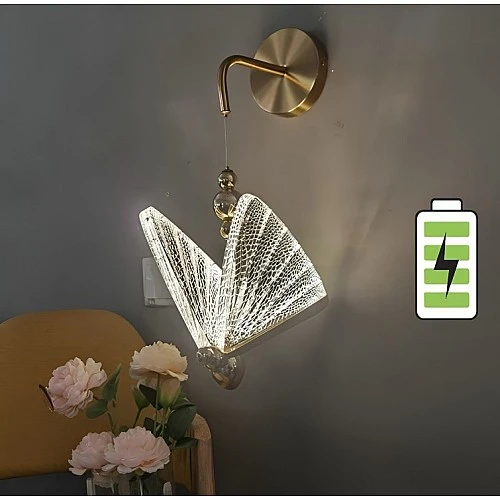  منتج إضاءة ستار جداري تعمل بطارية على شكل فراشة لون الانارة 3&nbsp;اضاءات-BA/A3769/3CO