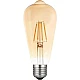  صورة منتج لمبة اصفر مع قزاز ذهبي كمثرى E27 5 واط موديل HU1998/5W/GD+YL