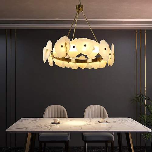 نجف مودرن زيتي لون الانارة 3اضاءات 42 واط قطر 60 سم