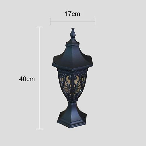  منتج فانوس ارضي صغير اسود-6082S/S/BK