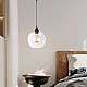 علاقي مودرن اسود مع شفاف E27*1L