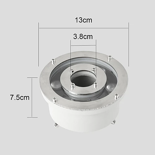 كشاف شلال ملون بدون ريموت مقاس 10 سم ماصورة 3 بوصة معيار مقاومة للعوامل الخارجية IP68 (يحتاج الى إضافة محول كهربائي خارجي) كشاف شلال ملون بدون ريموت مقاس 10 سم ماصورة 3 بوصة معيار مقاومة للعوامل الخارجية IP68 (يحتاج الى إضافة محول كهربائي خارجي)