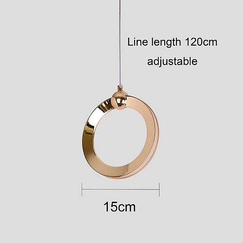 علاقي مودرن دائرة ذهبي لون الانارة 3اضاءات 7 واط مفرد