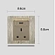 فيش ثلاثي مع منفذ يو اس بي USB لون ذهبي ملكي توفل