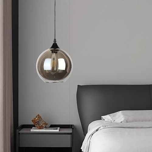 علاقي مودرن اسود مع رمادي E27*1L مقاس 200 ملم