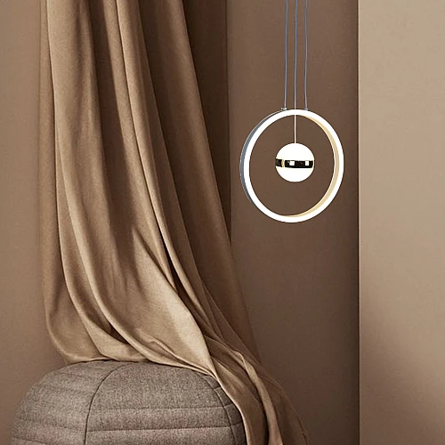 نجف مودرن ابيض لون الانارة 3اضاءات 48 واط