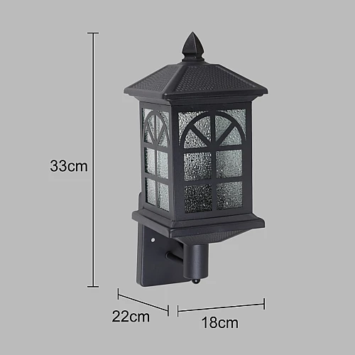 كشاف بوابة جداري غطاء لون اسود