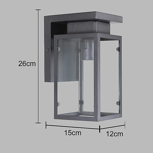 كشاف بوابة جداري غطاء لون اسود
