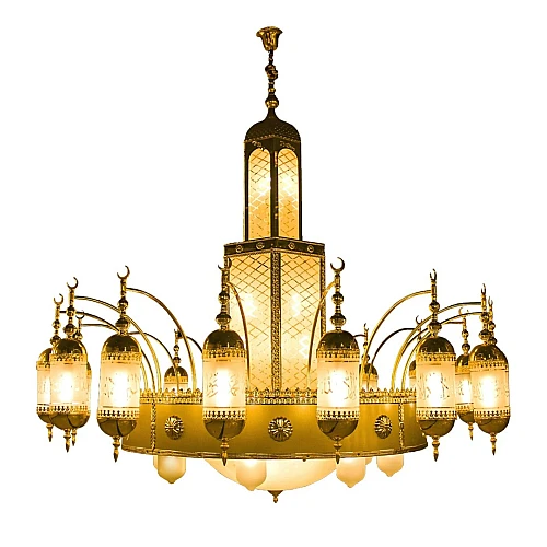  منتج نجف مساجد 2 متر قطر 2000 ملم - (هذا المنتج متاح في جدة و الرياض فقط)-HA/N3447/2000A+B+C/G