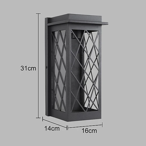 كشاف بوابة جداري غطاء لون اسود
