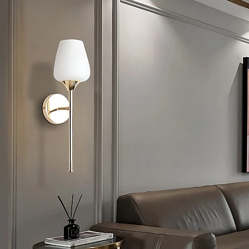 إضاءة نوفا جلو جدارية مودرن ذهبي E27 مفرد