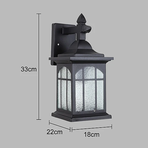 كشاف بوابة جداري غطاء لون اسود