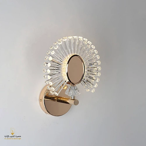 إضاءة راديانت جدارية مودرن ذهبي لون الانارة 3 اضاءات 3 واط ممتازة