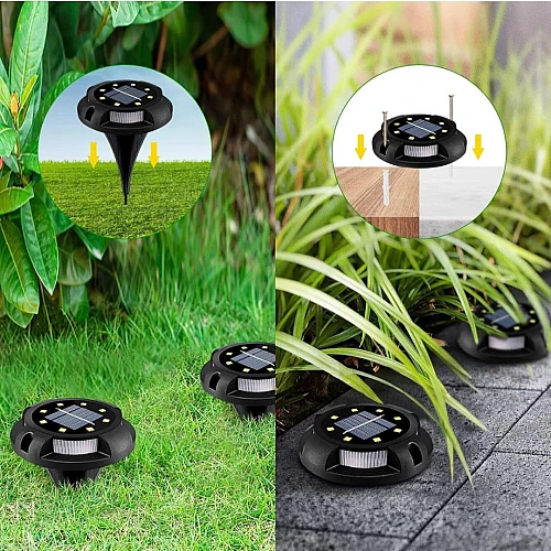 كشاف أرضي غرس خارجية للحدائق و الممرات لون الانارة اصفر تعمل بالطاقة الشمسية