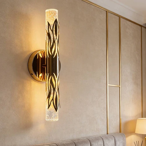 إضاءة أبليك حائط مودرن ذهبي لون الانارة 3 اضاءات واط 7