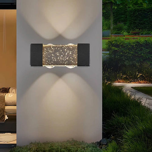 ابليك جداري خارجي اسود لون اصفر 8 واط