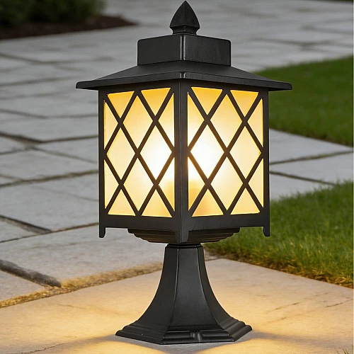 فانوس جلاسي غطاء لون اسود