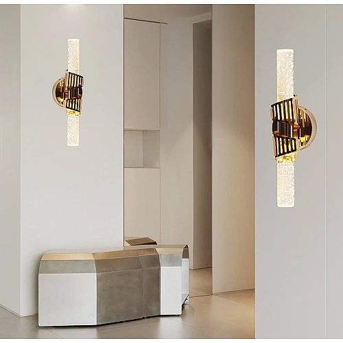 إضاءة أبليك حائط مودرن ذهبي لون الانارة 3 اضاءات واط 7