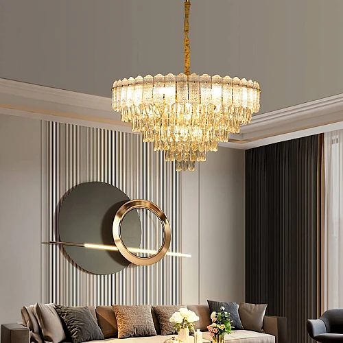 نجف مودرن ذهبي E14*15L قطر 800 ملم
