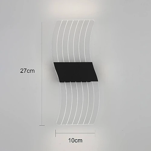 ابليك جداري مودرن اسود لون الانارة 3اضاءات 5 واط