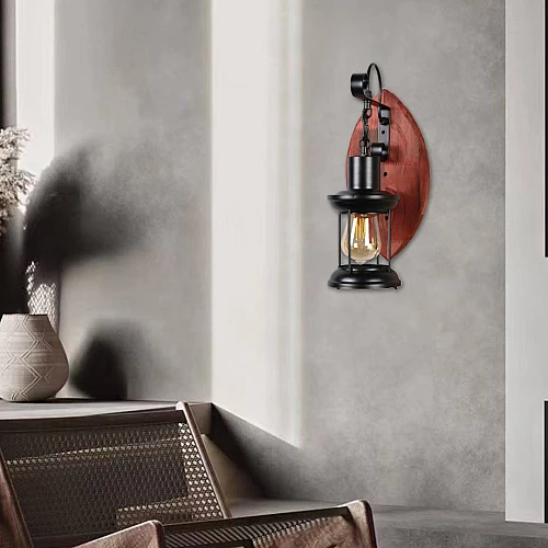 ابليك فانوس خشبي E27*1