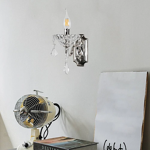 ابليك مودرن فضي مع شفاف E14*1