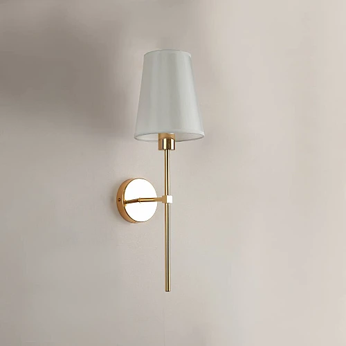 إضاءة شاين برايت جدارية مفرد مودرن شكل ذهبي تصميم عصري E14