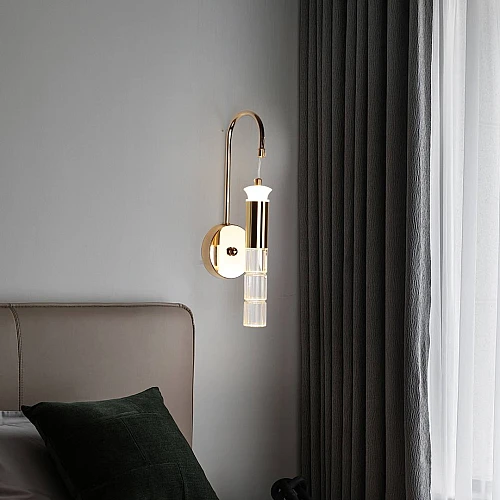 إضاءة أبليك حائط مودرن ذهبي لون الانارة 3 اضاءات واط 7