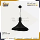 علاقي قش مفرد اسود E27 قطر 30 سم علاقي قش مفرد اسود E27 قطر 30 سم